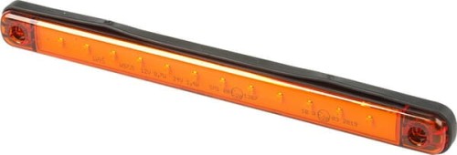 Lampa obrysowa LED, prostokątna, 12/24V pomarańczowa, przykręcana 12 LED Waś 1400300720 - Intertraktor