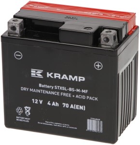 Akumulator 12V 4Ah 70A z elektrolitem Kramp YTX5LBSKR