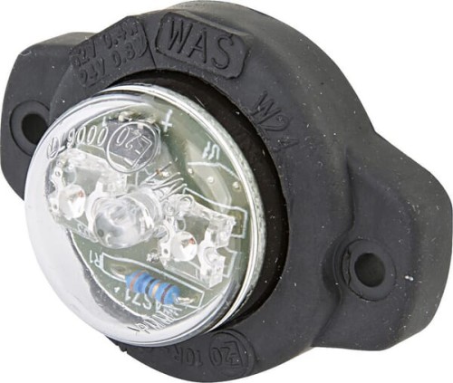 Lampa obrysowa LED, cytryna, 12/24V biała, przykręcana Waś 1400690320 - Intertraktor