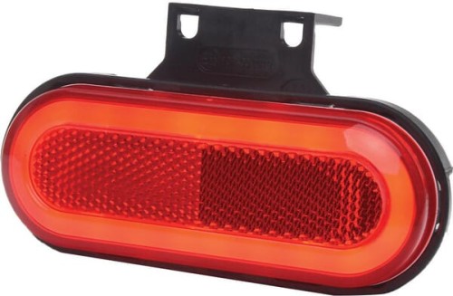 Lampa obrysowa LED, prostokątna, 12-24V, 124x49x20 mm, Kramp LA30154R - Intertraktor