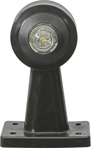 Lampa obrysowa LED, lewa, okrągła, 12/24V czerwona/przezroczysta, przykręcana Waś 1400300031 - Intertraktor