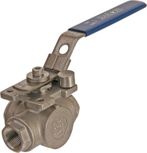 Zawór kulowy 3-drożny L 3/8" ze stali nierdzewnej BV3L38FSS