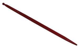 Ząb ładowacza, prosty, profil kwadratowy 44x1400 mm końcówka szpiczasta z nakrętką M28x1.5 czerwony SHW FT40