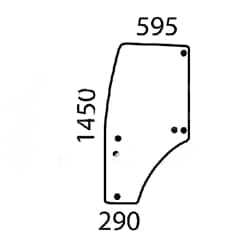 Szyba drzwiowa kompletna JD SU27314