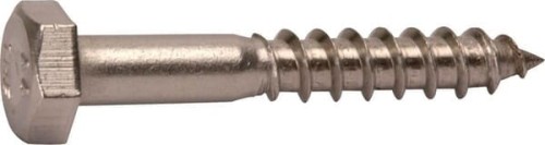 Wkręt do drewna 8x70 mm, 13 mm 6-kt. z łbem na klucz, stal szlachetna, DIN571 Kramp 571870RVSA4 - Intertraktor