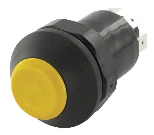 Przełącznik przyciskowy, pusty, okrągły, żółty 11175160PN - Intertraktor