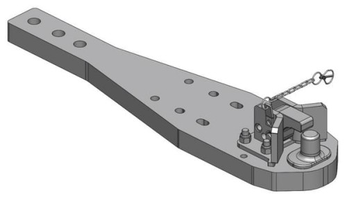 Płyta nośna zaczepu Pitonfix Steyr CVT / Case CVX / New Holland TVT 009612902A02 - Intertraktor