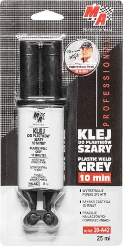 Klej do plastików 10 min MA Professional, szary 25 ml 1032020A42 - Intertraktor