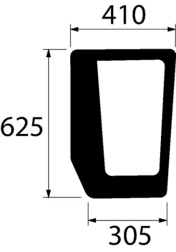 Szyba przednia, dolna 5089554N - Intertraktor
