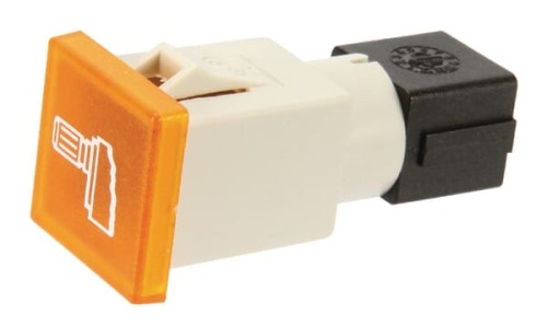 Kontrolka kwadratowa, 12/24V, bursztynowa przykręcana Cobo 09528000 - Intertraktor