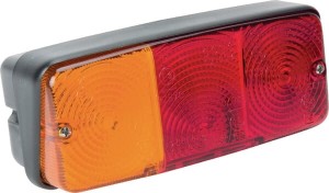 Lampa zespolona tylna, lewa prostokątna czerwona/pomarańczowa przykręcana z wtyczką AMP Cobo 02224000