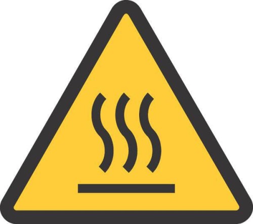 Naklejka "Uwaga wysoka temperatura" WB250245 - Intertraktor