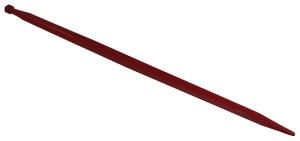 Ząb ładowacza, prosty, profil kwadratowy 44x1250 mm końcówka szpiczasta z nakrętką M28x1.5 czerwony SHW FT39