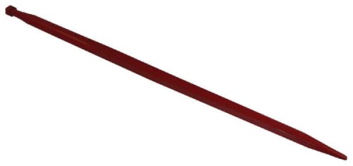 Ząb ładowacza, prosty, profil kwadratowy 44x1250 mm końcówka szpiczasta z nakrętką M28x1.5 czerwony SHW FT39 - Intertraktor