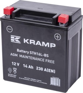 Akumulator 12V 14Ah 230A zamknięty Kramp YTX16LBSKR
