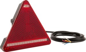 Lampa tylna zespolona LED, lewa, trójkątna, 12/24V Kramp LA40027