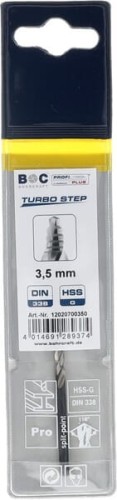 Wiertło 3.5 mm HSS-DIN338-G TURBO STEP 12020700350 - Intertraktor