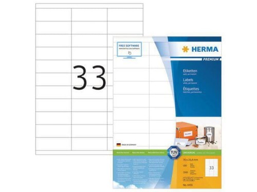 Papier perforowany A4 do etykiet 70x25.4mm VPM20235 - Intertraktor