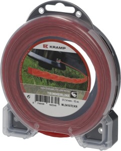 Żyłka tnąca Ø 2.4 mm 15 m skręcona cicha czerwona Kramp NL2415TCKR