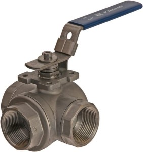 Zawór kulowy 3-drożny L 1 1/4" ze stali nierdzewnej BV3L114FSS