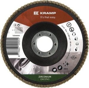 Tarcza szlifierska wachlarzowa, 125x22 mm K80 Zirconium Kramp 125ZIK80KR