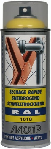 Lakier akrylowy w sprayu, RAL 1018 żółty jasny 400 ml 07063 - Intertraktor