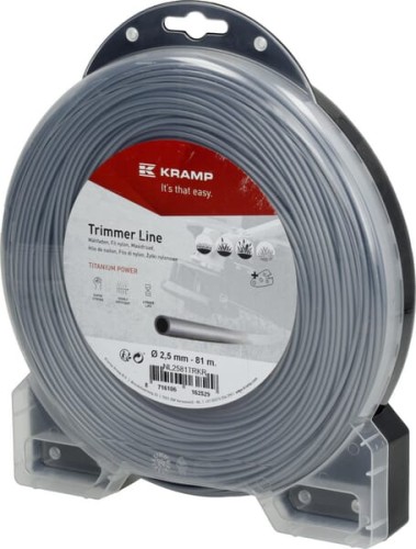 Żyłka tnąca Ø 2.5 mm 81 m okrągła Titanium Power szara Kramp NL2581TRKR - Intertraktor