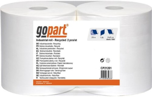 Ręcznik papierowy, biały w rolce, 23 cm x 280 m, 2 warstwowy, gopart CP21201 - Intertraktor