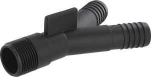 Rozgałęziacz 45° + tuleja 2x25 mm / 1x1" 140001AKB