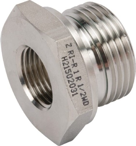 Złącze redukcyjne gwint zew./wew. 1"x1/2" BSP z uszczelką ze stali V4A REDR112WDRVS - Intertraktor