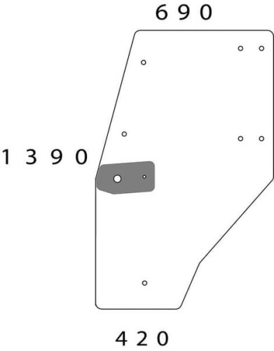 Szyba drzwi 04352848N - Intertraktor
