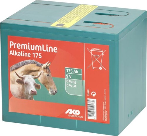 Bateria alkaliczna do elektryzatora 9V, 175Ah duża AKO 350531 - Intertraktor