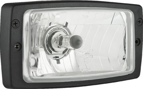 Reflektor przedni halogenowy, prostokątny 12/24V H4, W5W 184x102 mm Kramp LA80157 - Intertraktor