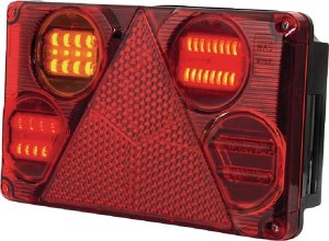 Lampa tylna zespolona LED, lewa, prostokątna, 12/24V Kramp LA40025