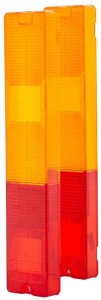 Klosz lampy, pomarańczowy/czerwony, prostokątny 300x62x30 mm tylny/lewy/prawy Hella 9EL997453001