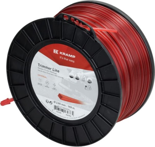 Żyłka tnąca Ø 2.65mm 169m kwadratowa czerwona Kramp NL27169SKR - Intertraktor