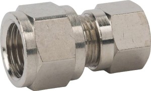 Złącze kolankowe, złącze 10 mm na pierścień zacinający / gwint wew. 1/4" BSP SCFCR1014
