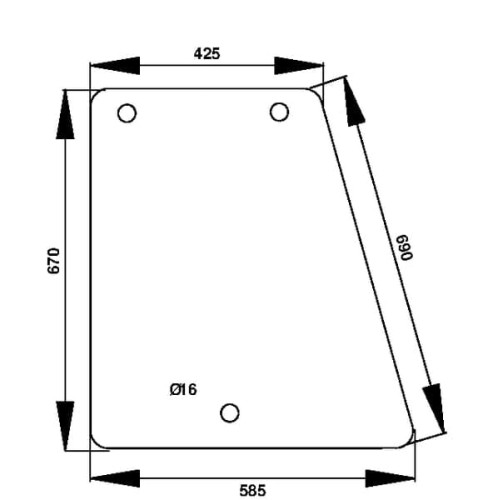 Szyba boczna D7310 - Intertraktor