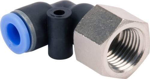 Złącze wtykowe kątowe, gwint wew. 1/4" 6 mm Kramp ECFS614P - Intertraktor