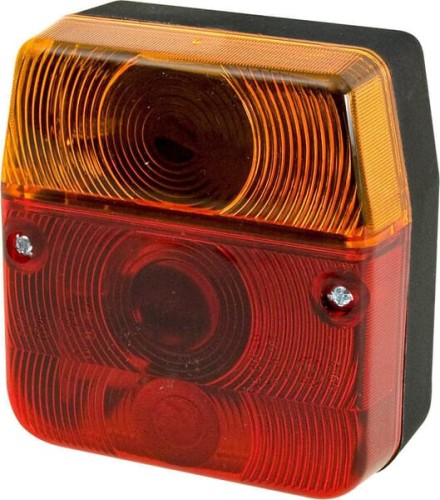 Lampa tylna zespolona, kwadratowa, 12/24V pomarańczowa/czerwona, przykręcana Promot 1400680200 - Intertraktor