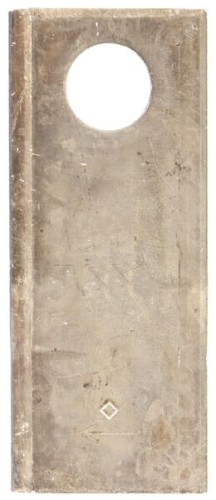 Nożyk kosiarki rotacyjnej lewy 120x49x4 mm otwór Ø 21 mm okrągły pasuje do Pöttinger 434975KR - Intertraktor