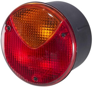 Lampa tylna zespolona, okrągła 12/24V czerwona/pomarańczowa przykręcana Ø 122.5 mm Hella 2SD964169111