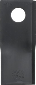 Nożyk kosiarki rotacyjnej lewy 112x48x4 mm otwór Ø 19 mm okrągły pasuje do Fella 25 szt. 134309