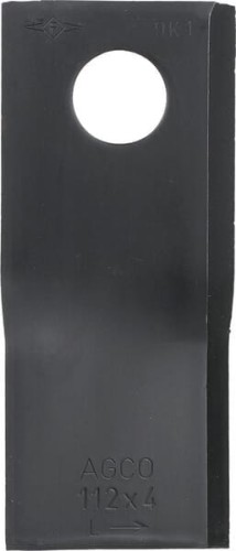 Nożyk kosiarki rotacyjnej lewy 112x48x4 mm otwór Ø 19 mm okrągły pasuje do Fella 25 szt. 134309 - Intertraktor