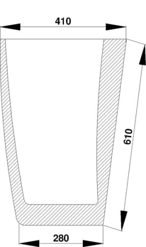 Szyba przednia, dolna D7304 - Intertraktor