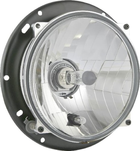 Reflektor przedni halogenowy, okrągły 12/24V H4, R2, W5W Ø 139 mm 131x75 mm Kramp LA80153 - Intertraktor