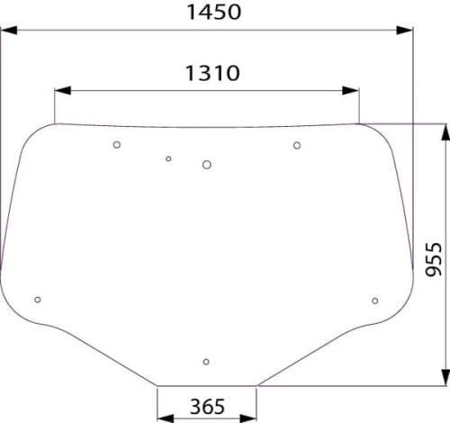 Szyba tylna 82030887KR - Intertraktor