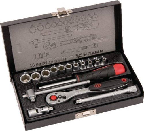 Zestaw kluczy nasadowych 1/4" 16 ele. 1804922016KR - Intertraktor