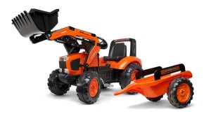 Traktor Kubota z ładowaczem czołowym i przyczepą F2060AM