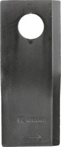 Nożyk kosiarki rotacyjnej lewy 112x48x4 mm otwór Ø 19 mm okrągły pasuje do Fella/Krone 25 szt. 134309KR